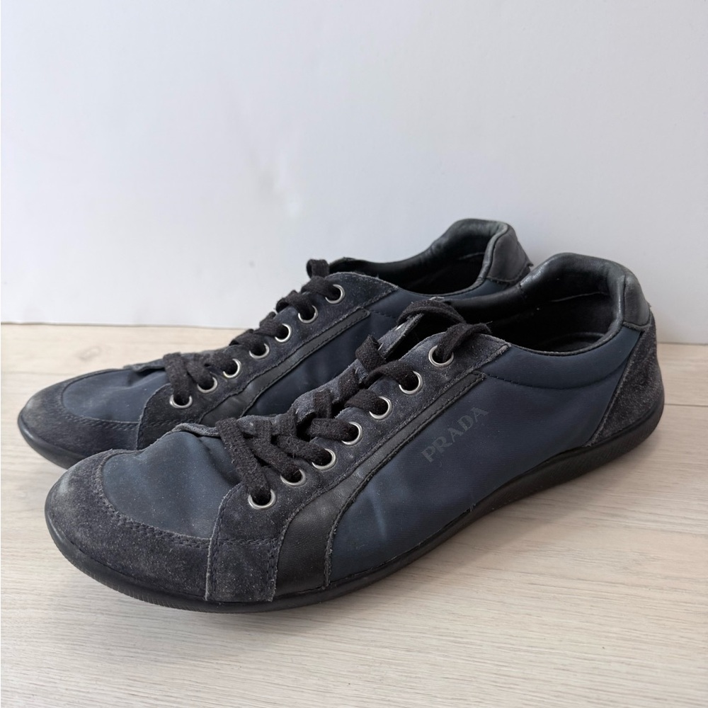 Prada Men's Black and Gray Sneakers